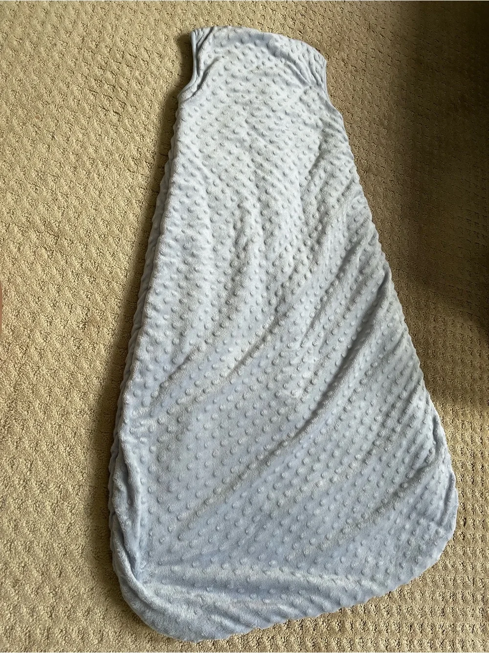 Baby in a Bag - 2.5 togs quilted winter sleep sack - Minky Blue